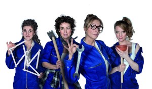 Die Wuehlmaeuse am Theo "Hammerfrauen" Fotoshooting am 12.03.2015                                                     Foto: Claudius Pflug